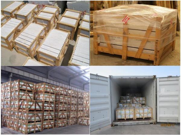 tundra grey marble tiles packing & loading
