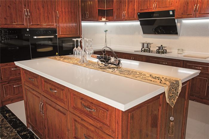 Frost white quartz slabs countertops