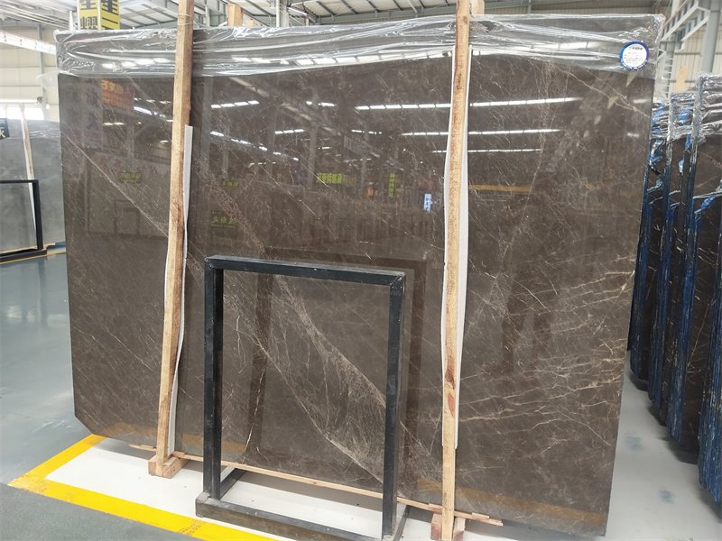 Imperial brown marble slab