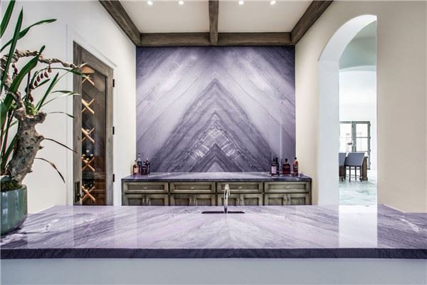 azul imperial quartzite for wall