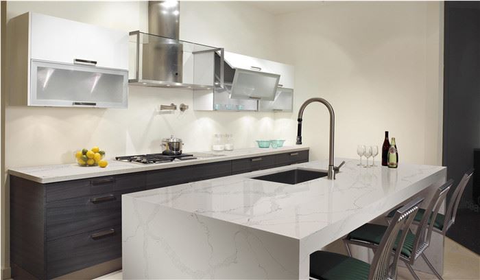 Calacatta binaco quartz for kitchen top