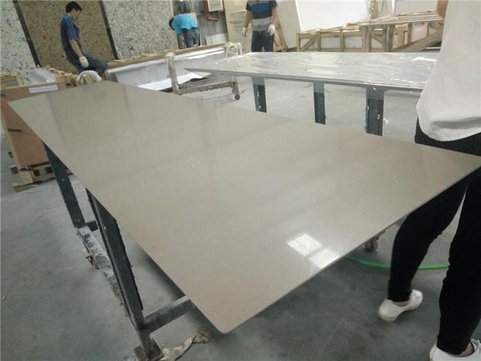 light brown quartz countertop polished