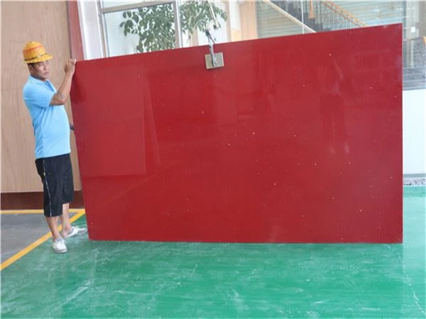 red quartz slab countertops