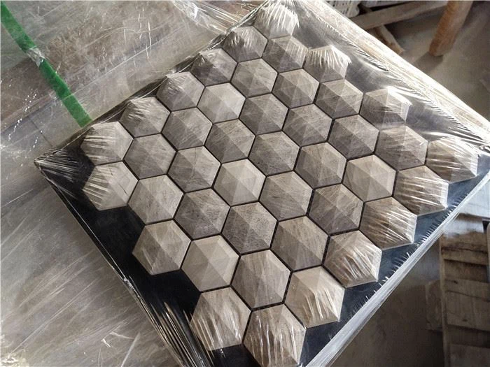 Grey marble mosaic tile for kitchen