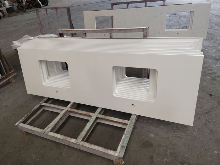 ultra white quartz kitchen counter for bathroom