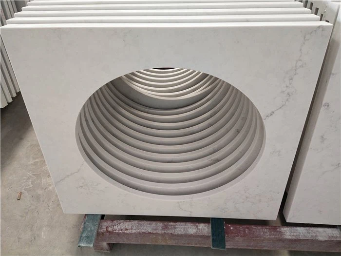 Vaidade de banheiro de quartzo branco