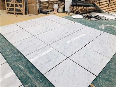 Azulejo de piso de mármore branco