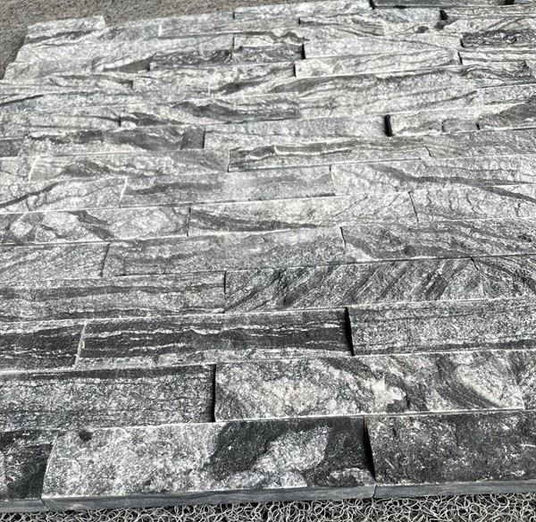Black Wooden Marble Stacked Stone tile