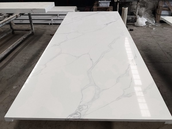 Calacatta Rocky Quartz Fabricated countertop