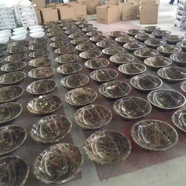 Brown Marble Round Sink