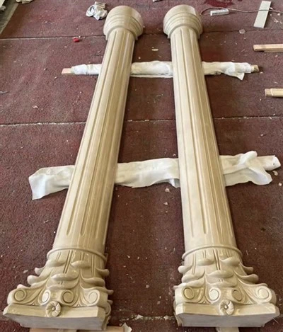 Pedestal de coluna de mármore