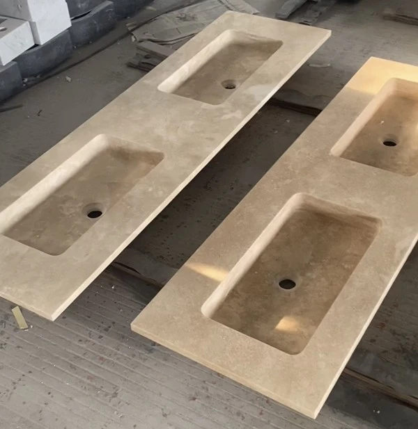 Travertine sinks